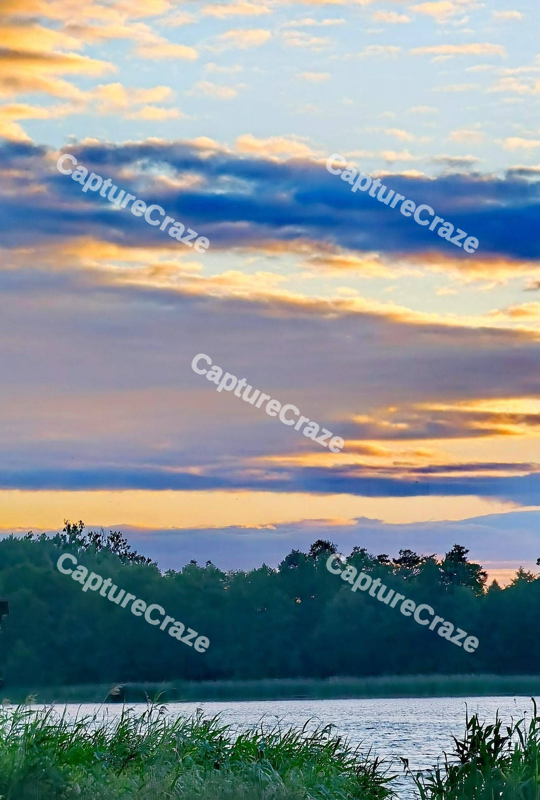 Sunset with lake view